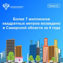Более 7 миллионов квадратных метров возведено в Самарской области за 4 года