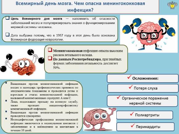 Роспотребнадзор напоминает правила профилактики менингита